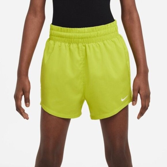 Nike One Shorts Girls' Bright Cactus/White,‎ Size M - Picture 1 of 1